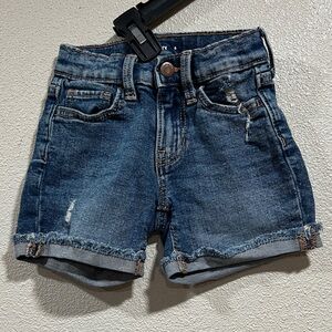 Old Navy Girls' Dark Blue Denim Rolled-Hem Shorts